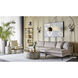 Diaz 34.5 X 15 inch Marble Look / Antique Brass Outdoor Coffee Table
